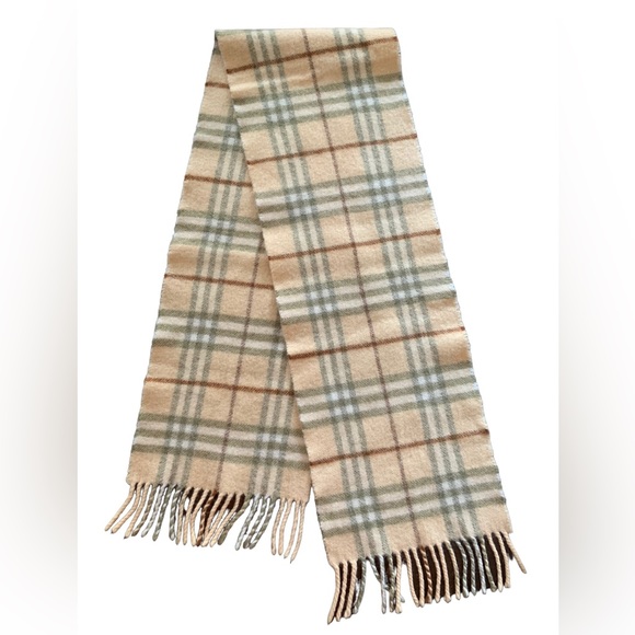 Authentic Vintage BURBERRYS Burberry Check 100% Lambswool Scarf 46” x 8” - Picture 6 of 9